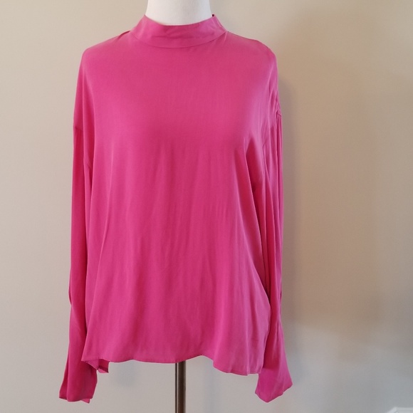 NWT Zara | Button Sleeve Detail Blouse - Picture 3 of 6